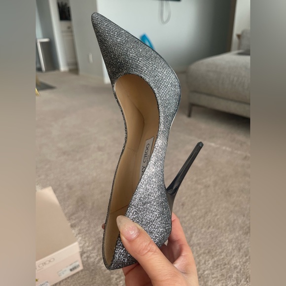 Jimmy Choo - Lame Glitter Anthracite - Anouk - Size 35 - 5 inches heels - Picture 6 of 6